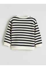 LC Waikiki Çocuk Uzun Kollu Sweatshirt W5O739B1 - Krem