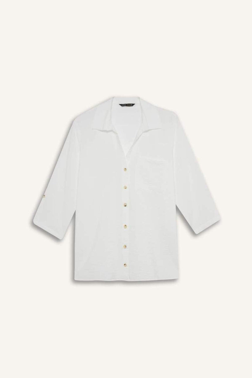 Defacto Kadın Long Sleeve Shirt M9407Az - Kırık Beyaz