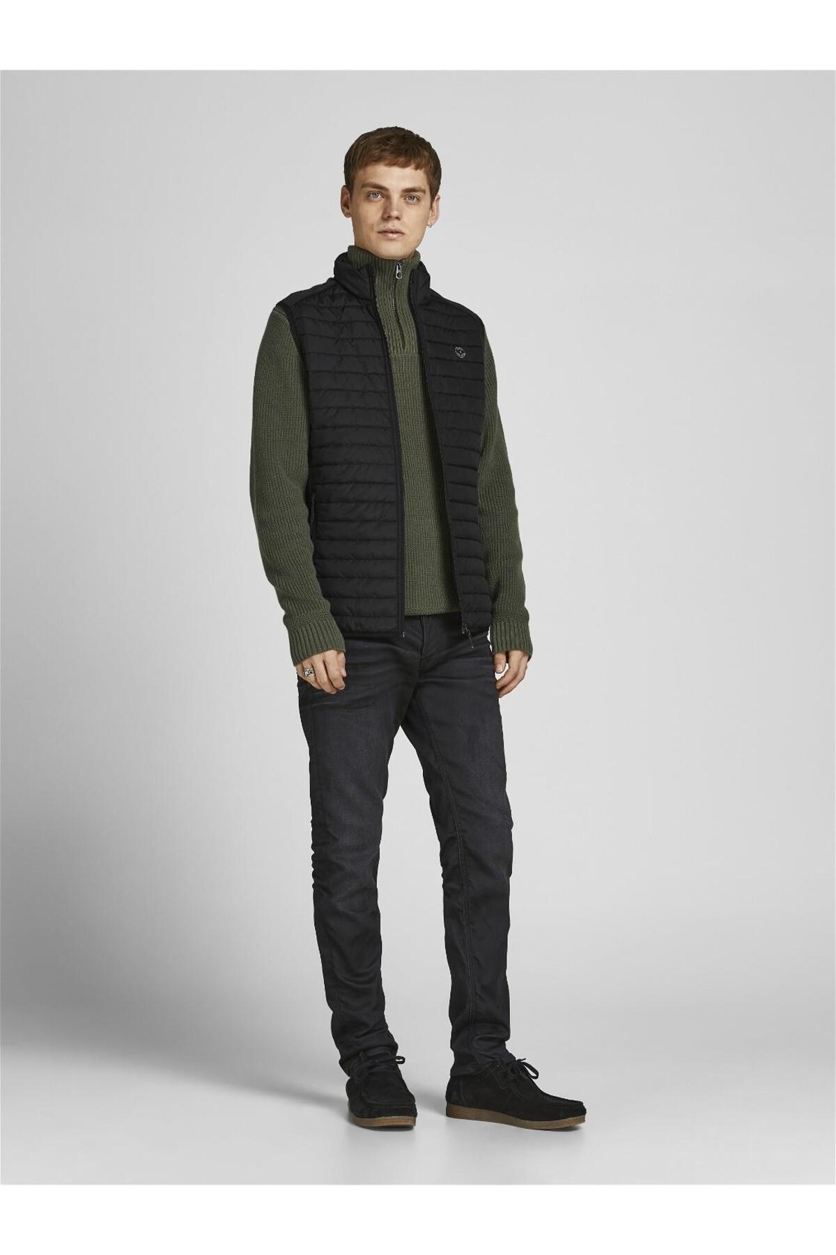 Jack & Jones Multi Erkek Büyük Beden Şişme Yelek 12205347 - Siyah