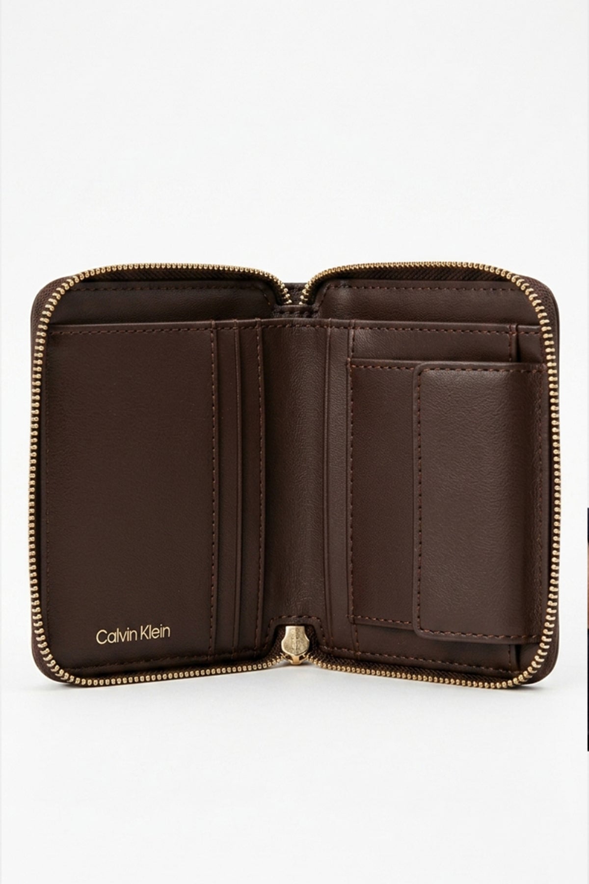 Calvin Klein Kadın EMBLEM AOP SQUARE ZIP AROUND LV04F1089G - Kahverengi