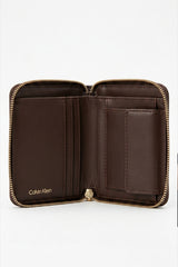 Calvin Klein Kadın EMBLEM AOP SQUARE ZIP AROUND LV04F1089G - Kahverengi