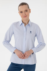 US POLO ASSN BAYAN DOKUMA GÖMLEK 2086493 - AÇIK MAVİ