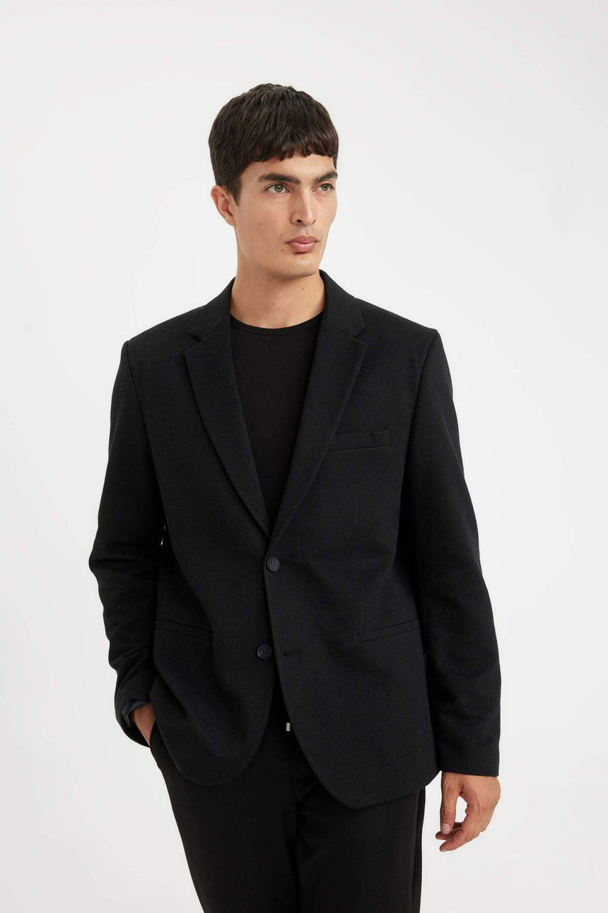 DeFacto N0503AZ Erkek Blazer Ceket - Siyah