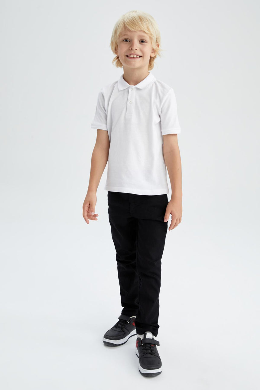 Defacto Çocuk Short Sleeve Polo T-Shirt K1689A6 - Beyaz