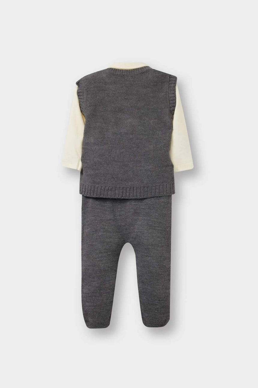 Defacto Çocuk Tricot Set C9597A5 - Gri