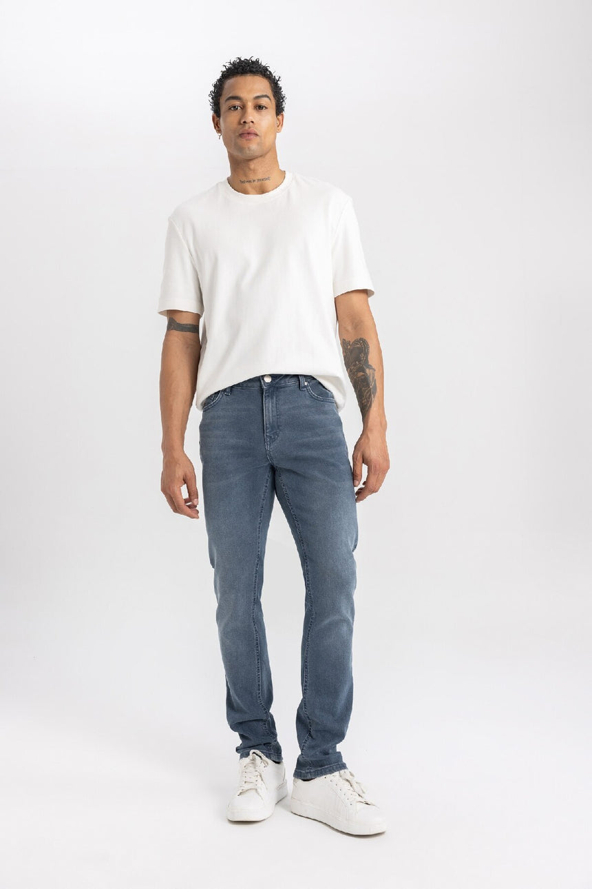 DeFacto B3622AX Erkek Jean Pantolon - Mavi / Gri