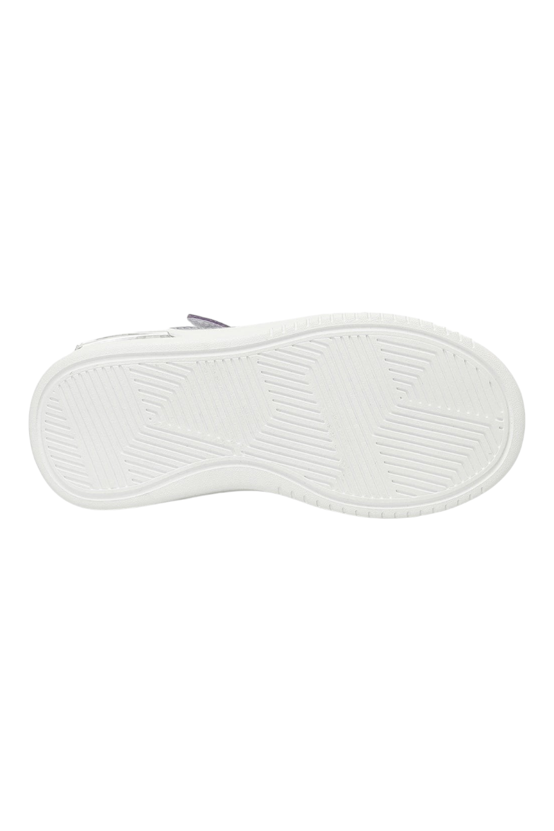 Sporline Kinetix 5P Holge lila çocuk sneaker ayakkabının beyaz desenli taban görünümü