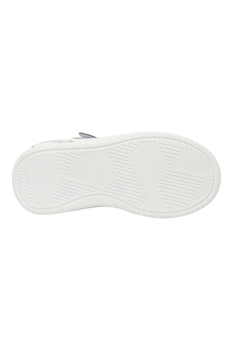 Sporline Kinetix 5P Holge lila çocuk sneaker ayakkabının beyaz desenli taban görünümü