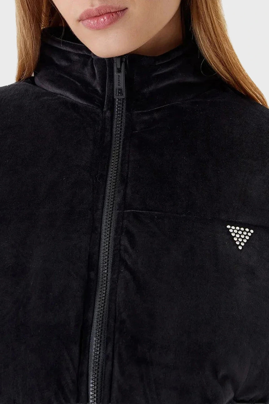 GUESS KADIN COUTURE PUFFER JACKE V4BL03K0232 - Siyah