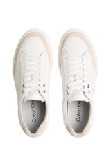 Calvin Klein Kadın BASKET CUPSOLE LACEUP LTH MIX YW0YW02023 - Beyaz