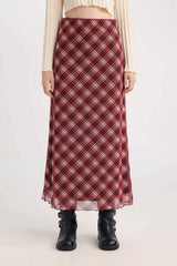 Defacto Kadın Knitted Skirt E1232AX - Bordo