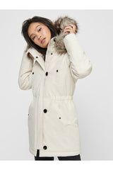 only onliris fur winter parka cc 2023 otw 15304625 - Açık Krem