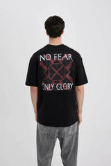 Defacto Erkek T-Shirt B8091Ax - Siyah
