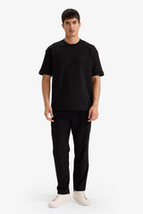 Defacto Erkek Short Sleeve T-Shirt B6494AX - Siyah