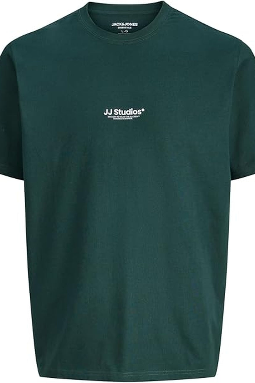 JACK&JONES PLUS JJESOHO TEE SS CREW NECK NOOS PLS 12279591 - Koyu Yeşil