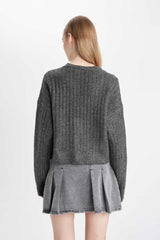 Defacto Kadın Cardigan R1389Az - Antrasit