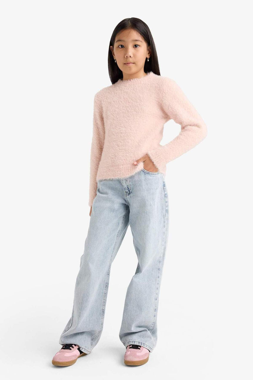 Defacto Çocuk Pullover Y2640A6 - Somon Rengi / Pembe / Turuncu