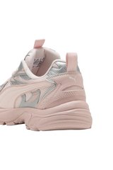 Sporline Puma Milenio Tech pembe ve gümüş detaylı unisex günlük spor ayakkabı topuk ve yan görünümü