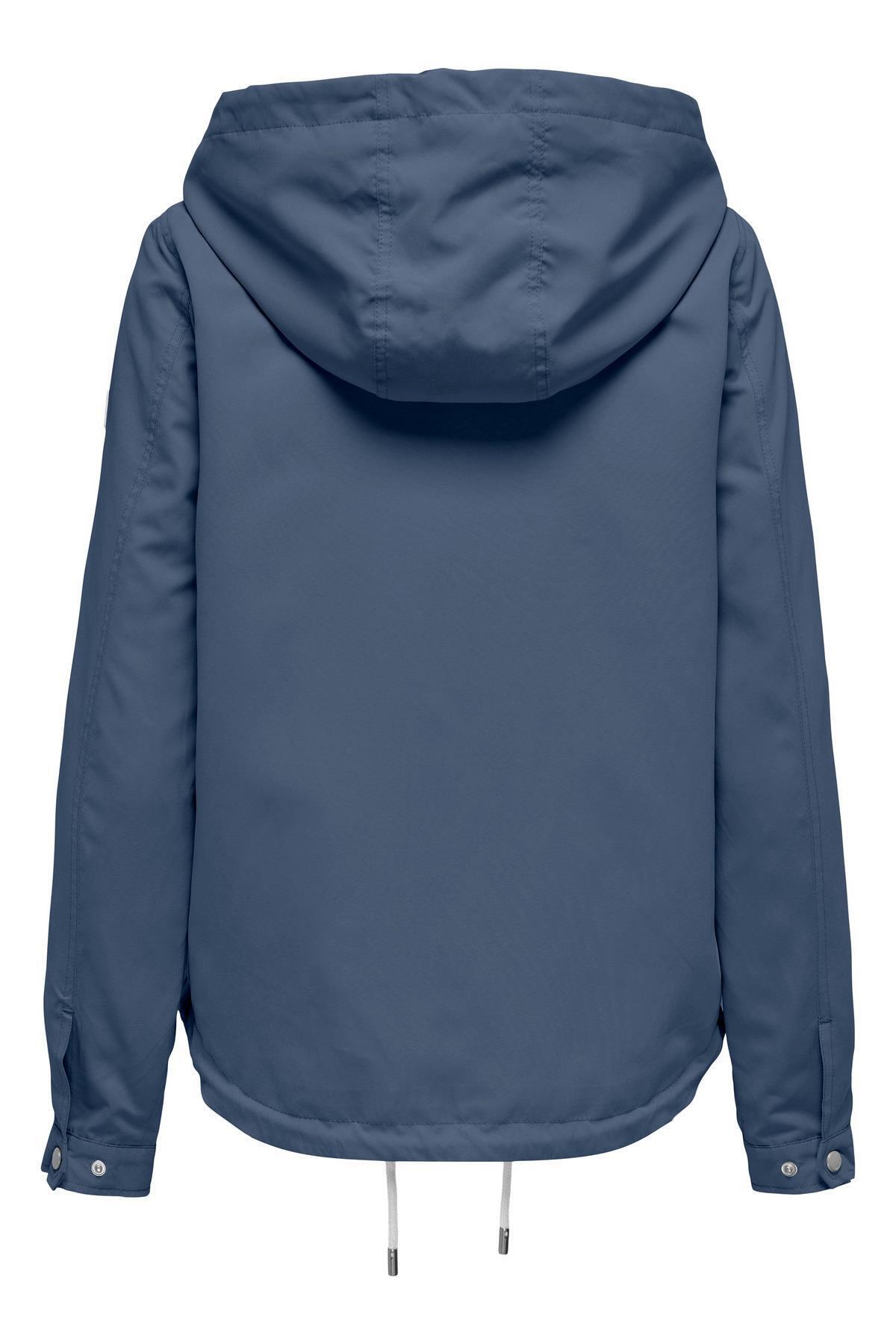 ONLY ONLSKYLAR HOOD SPRING JACKET CC OTW 15218613 - Eskitilmiş Çivit Mavisi