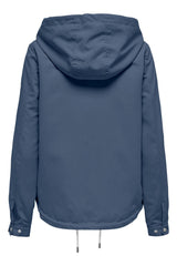 ONLY ONLSKYLAR HOOD SPRING JACKET CC OTW 15218613 - Eskitilmiş Çivit Mavisi