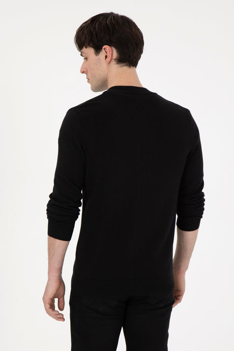 US POLO ASSN ERKEK TRİKO HIRKA 1920441 - Siyah