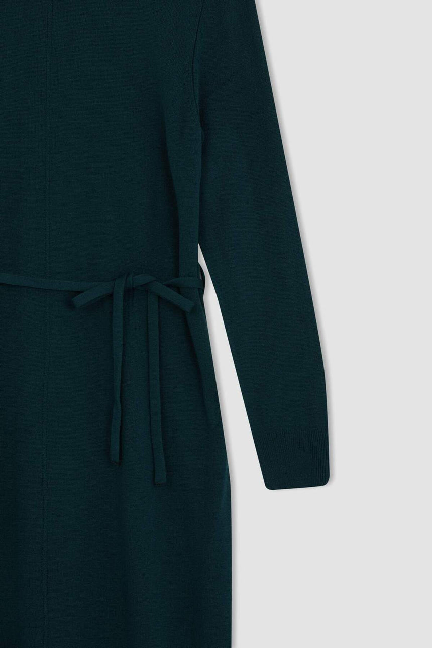 Defacto Kadın Long Sleeve Trico Dress A9807Ax - Yeşil