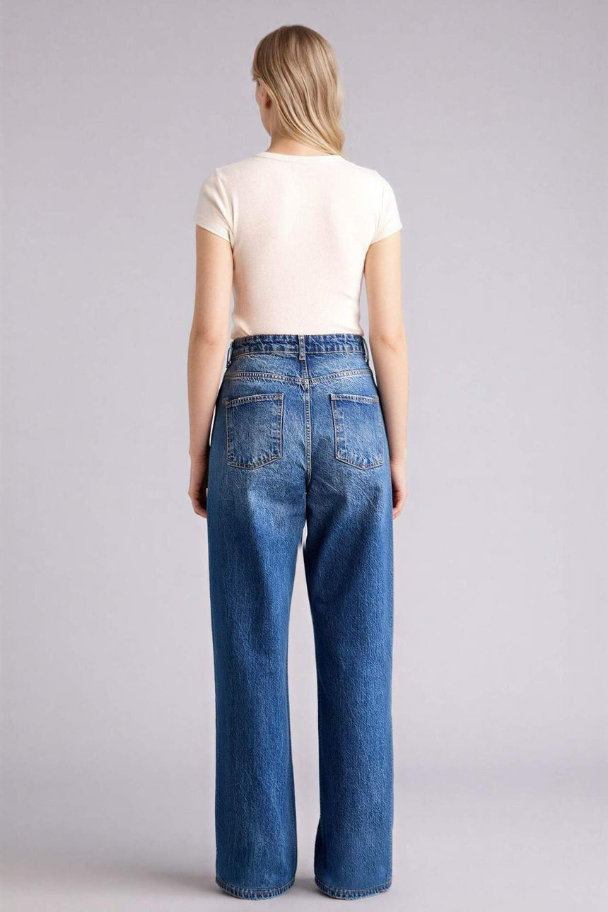 Defacto Kadın Trousers G8848AX - Koyu Mavi