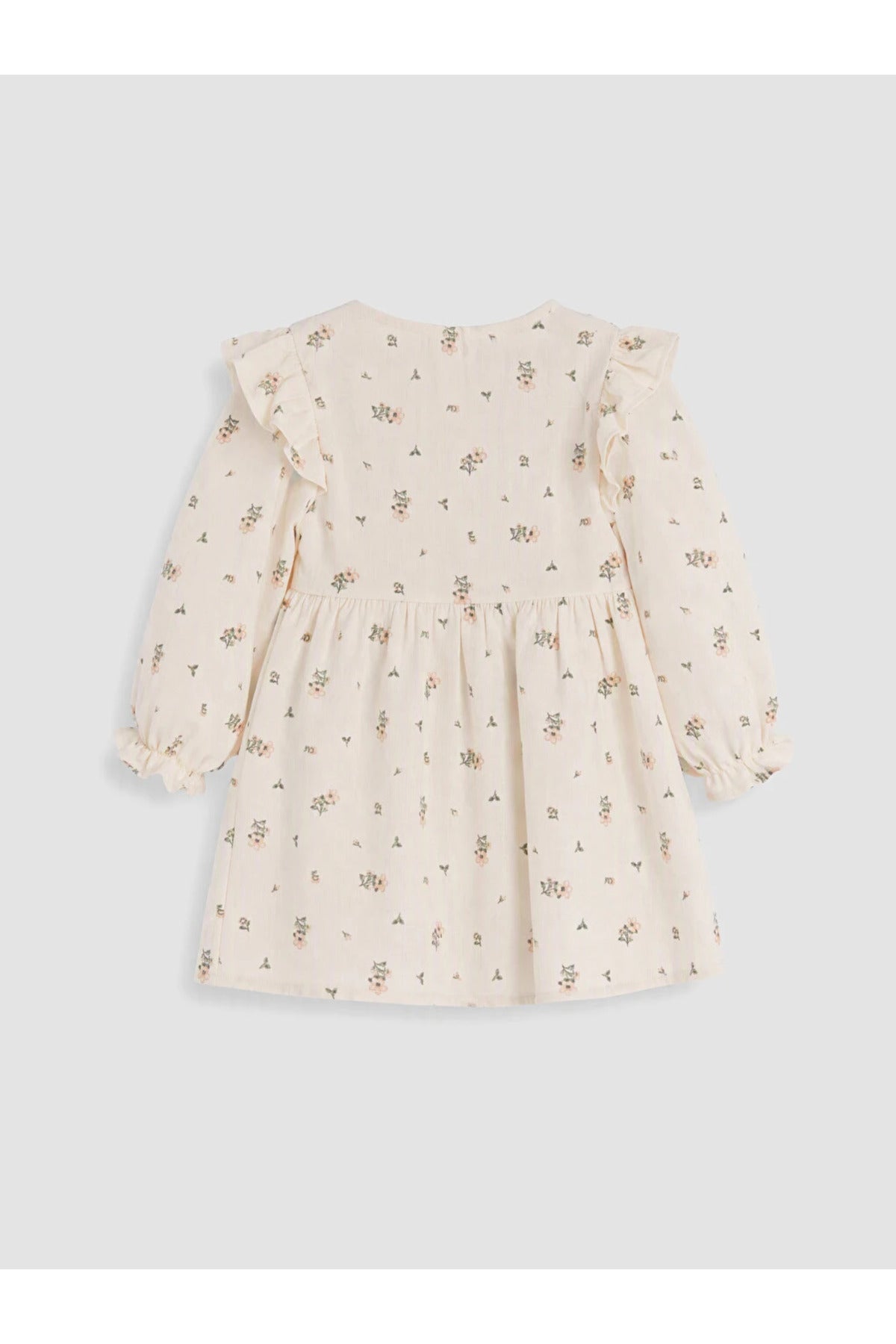 LC Waikiki Kız Bebek Çiçekli Gabardin Elbise W6AP37D1 - Ekru
