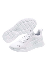 Sporline Puma Anzarun Lite beyaz fileli spor ayakkabı, SoftFoam+ taban teknolojisi ve yanlarda Puma Formstrip detayı.