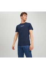 JACK&JONES JPRBLUARCHIE SS TEE CREW NECK NOOS 12217167 - Koyu Lacivert