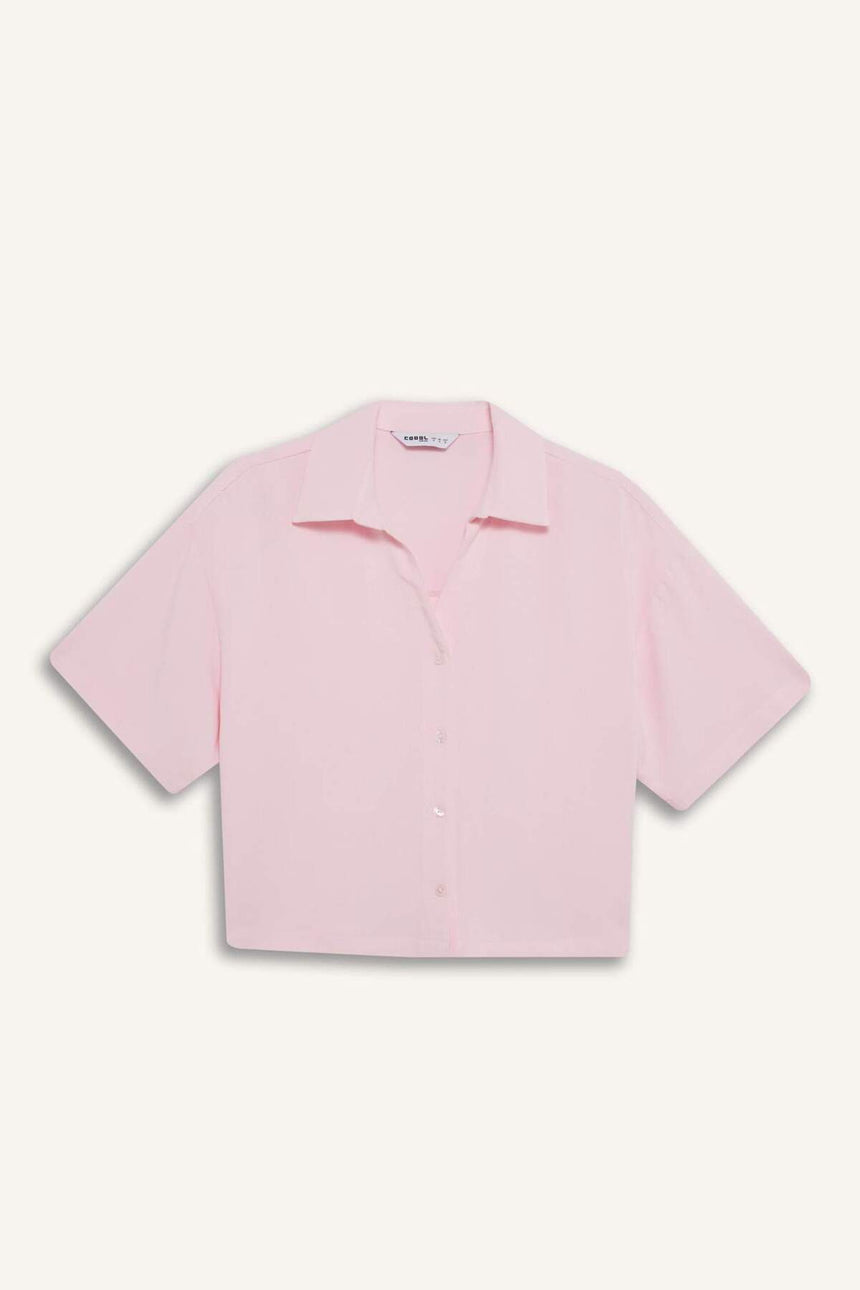 Defacto Kadın Short Sleeve Shirt C3807Ax - Açık Pembe