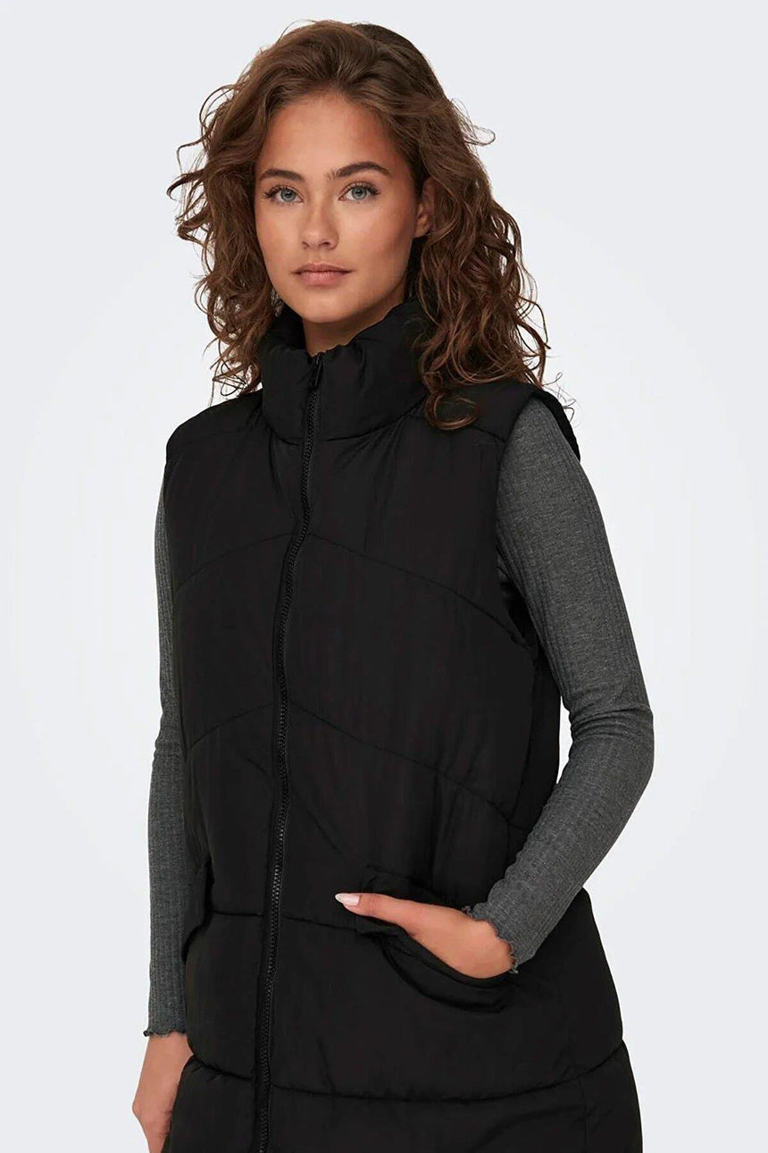 only onlmatilde long waistcoat otw noos 15274066 - Siyah