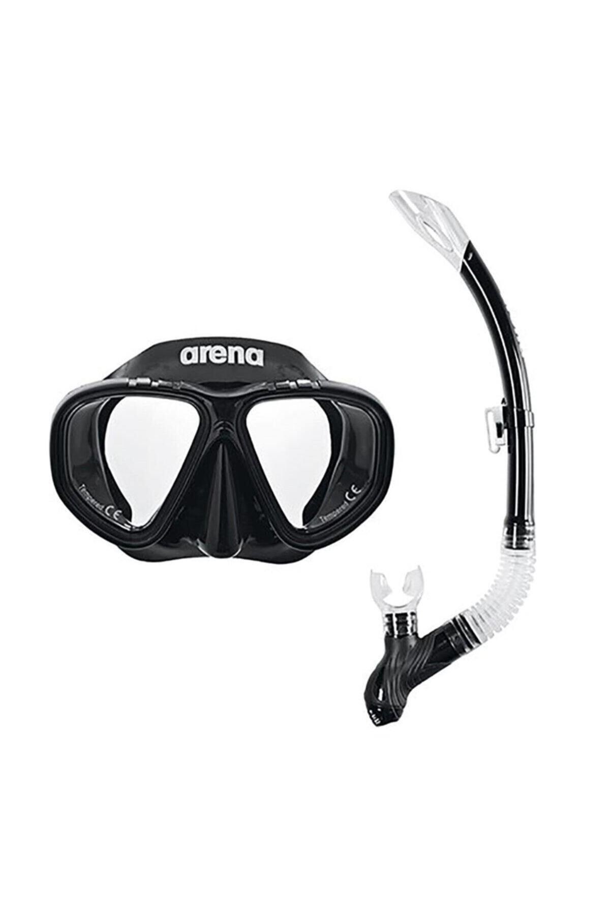 Arena Premium Snorkeling Set Unisex Maske Şnorkel Seti 002018505 - Siyah