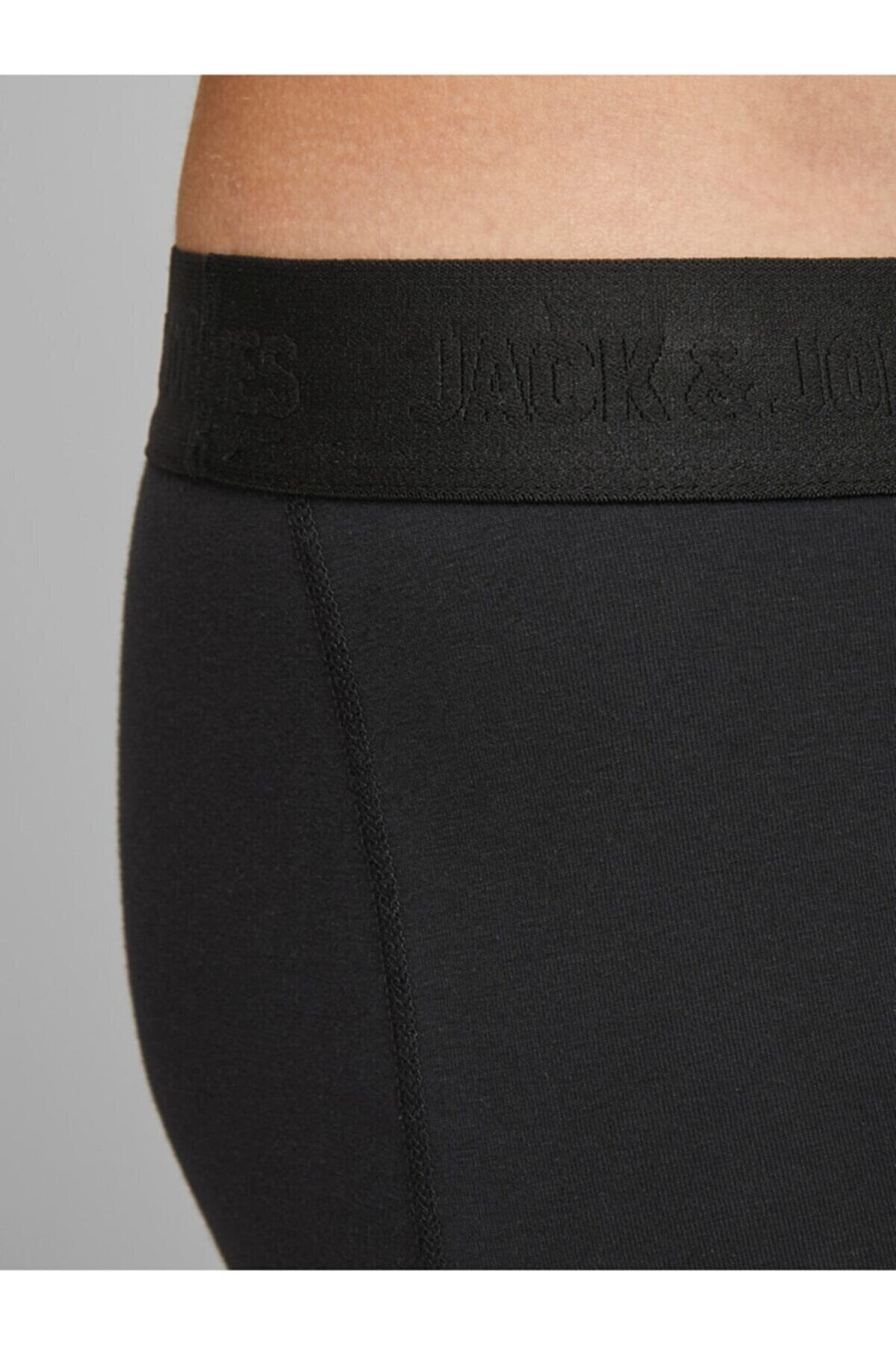Jack & Jones Tone in Tone Erkek 5'li Boxer 12176266 - Siyah