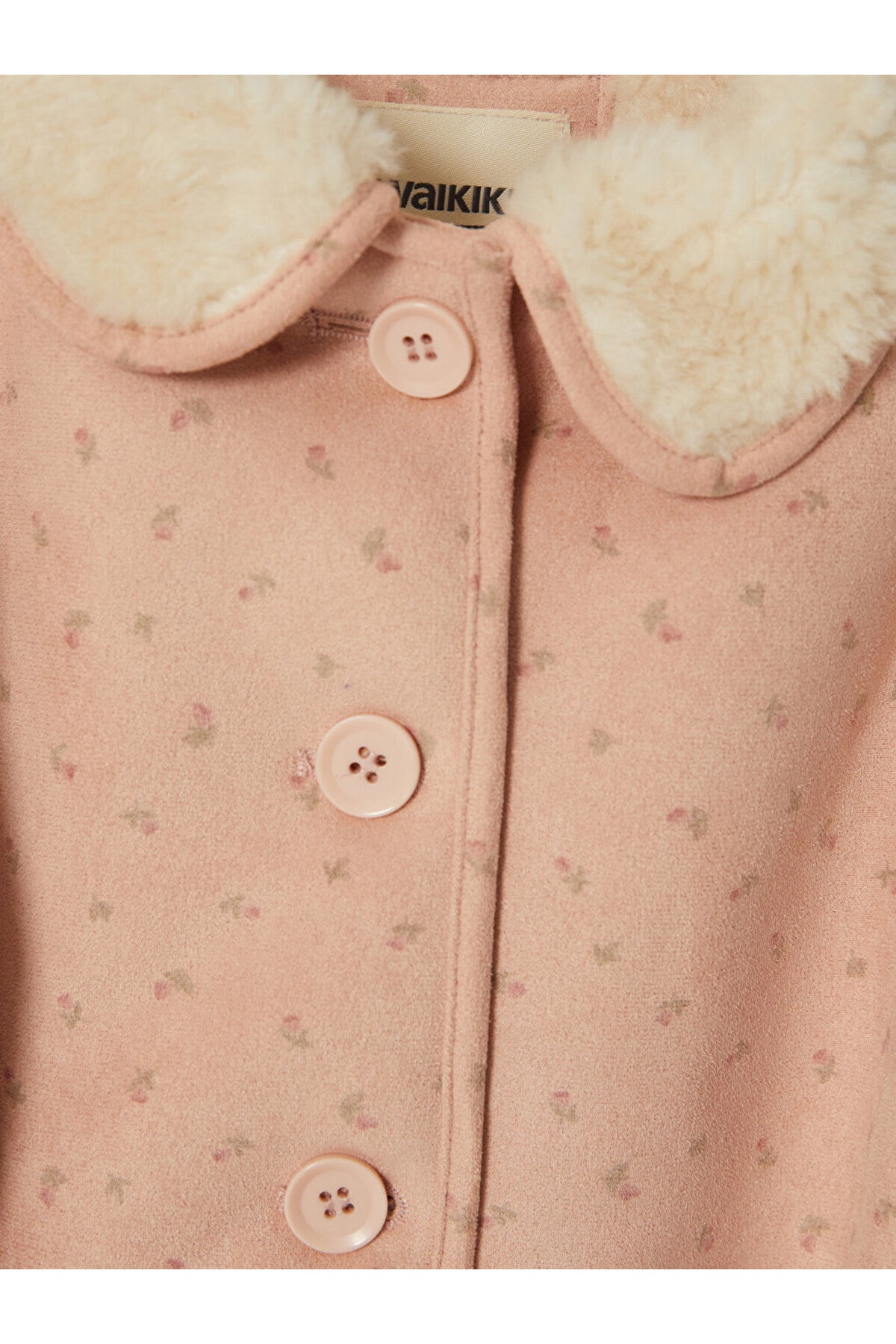 LC Waikiki Kız Çocuk Bebe Yaka Süet Mont W69534B1 - Açık Pembe