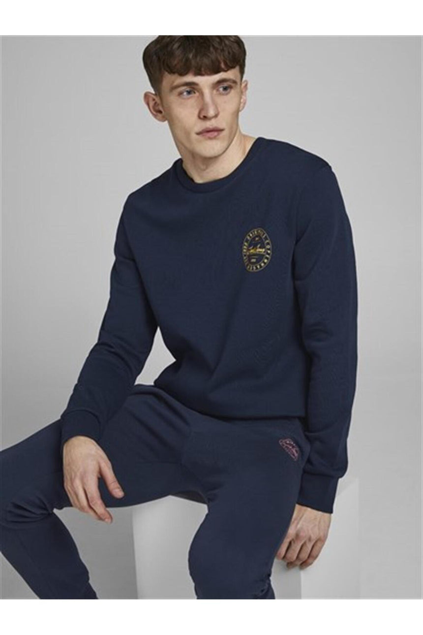 JACK&JONES JPSTGORDON SHARK SWEAT PANTS NOOS 12165322 - Koyu Lacivert