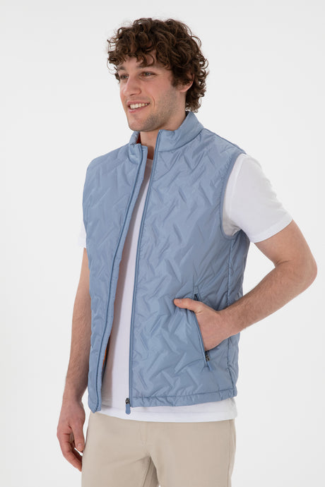 US POLO ASSN ERKEK DOKUMA YELEK 2101028 - Mavi