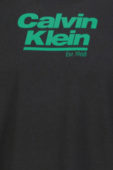 Sporline Calvin Klein siyah renkli, yeşil logolu, %100 pamuklu regular kesim erkek tişört