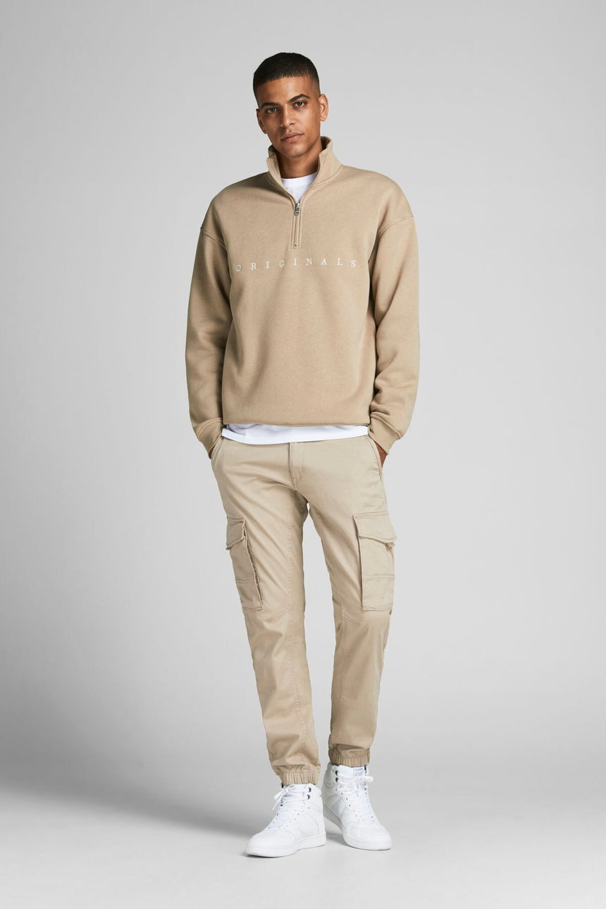 JACK&JONES JPSTPAUL FLAKE CARGO CROCKERY NOOS 12193754 - Açık Kahverengi