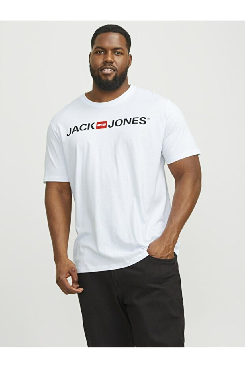 JACK&JONES JJECORP LOGO TEE SS CREW NECK NOOS PLS 12184987 - Beyaz