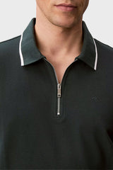 Calvin Klein Erkek SS TIPPED ZIP PIQUE POLO LV04LF214G - Yeşil