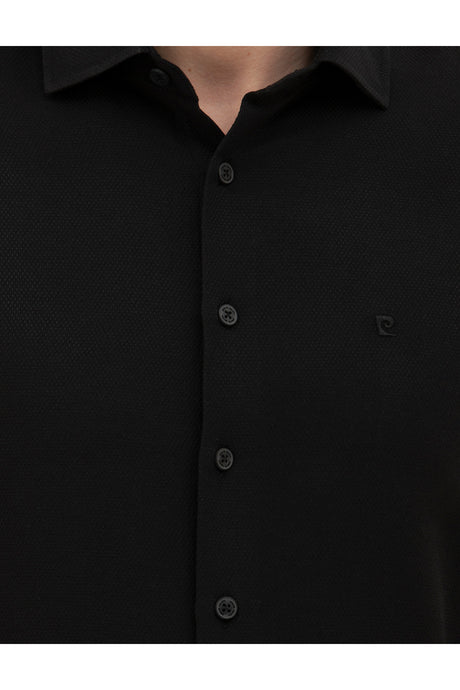pierre cardin erkek dokuma gömlek 1833420 - Siyah