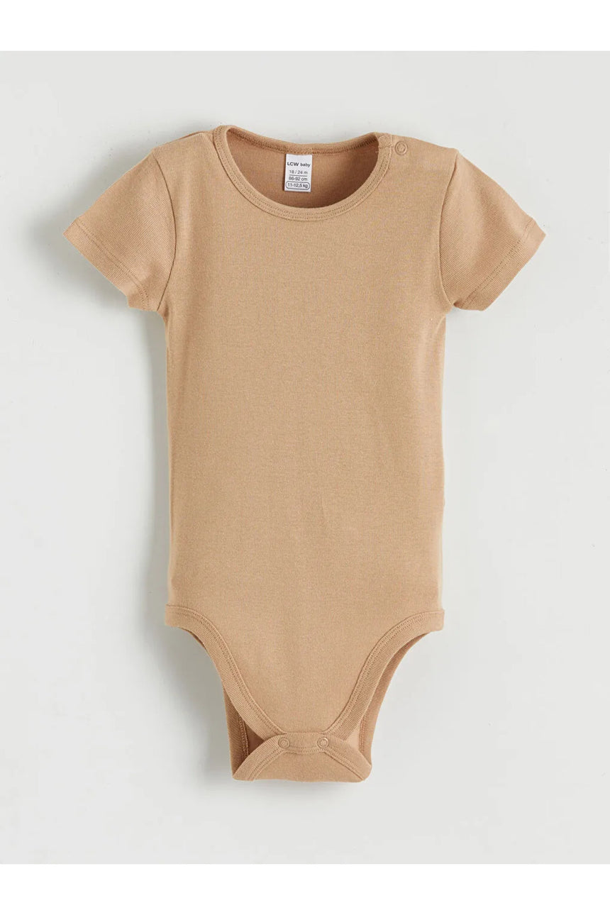 LC Waikiki Çocuk 3'lü Kısa Kollu Bebek Body S61802D1 - Krem
