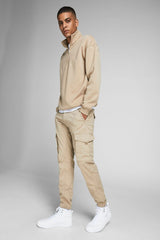 JACK&JONES JPSTPAUL FLAKE CARGO CROCKERY NOOS 12193754 - Açık Kahverengi