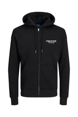 jack&jones jorvesterbro sweat zip hood 12241691 - Siyah