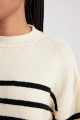 Defacto Kadın Pullover A7047Ax - Ekru