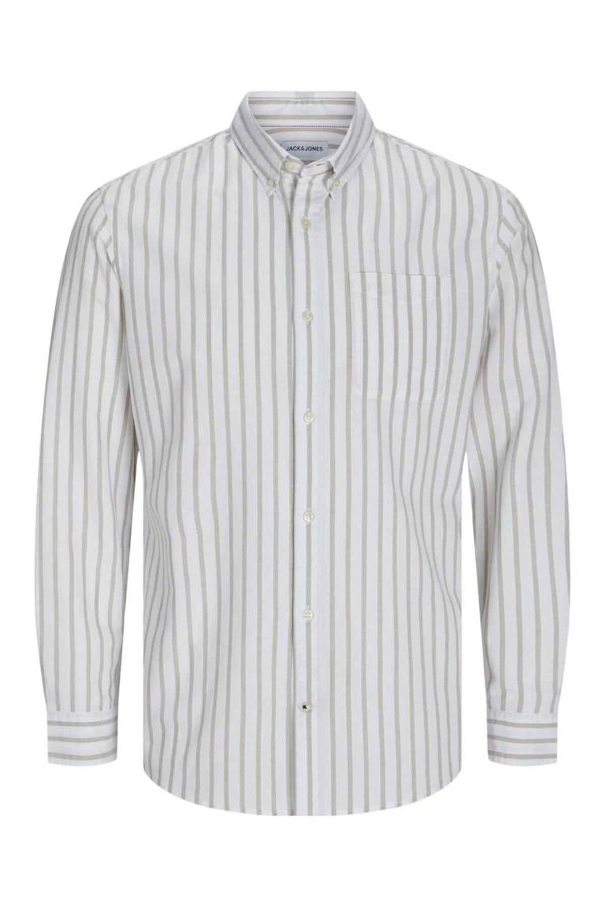 Jack & Jones Oxford Erkek Gömlek 12182486 - Açık Kahverengi