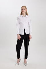 Defacto Kadın Long Sleeve Shirt Y4651AZ - Beyaz