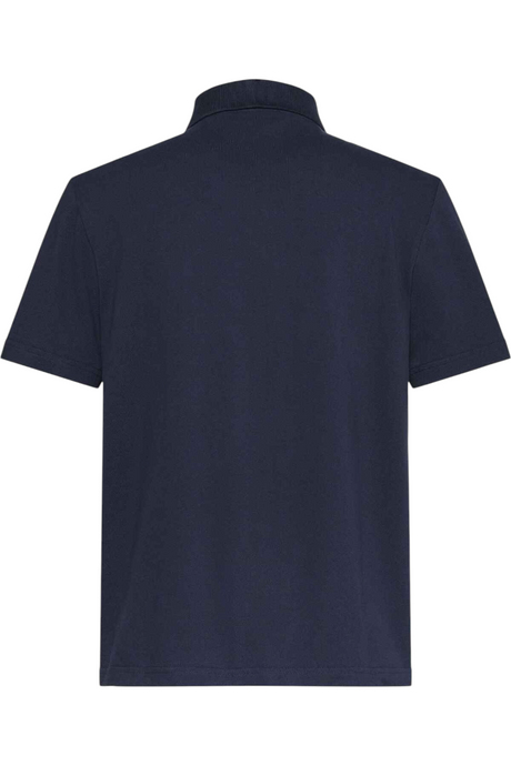 Sporline Calvin Klein lacivert renkli, %100 pamuklu, comfort kesim erkek polo yaka tişörtün arka görünümü