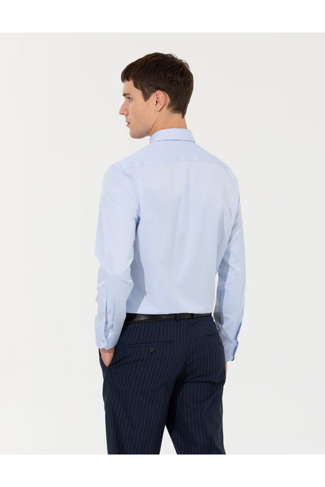 pierre cardin erkek dokuma gömlek 1408894 - AÇIK MAVİ